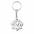 Llavero Flor de Loto Acero Inoxidable