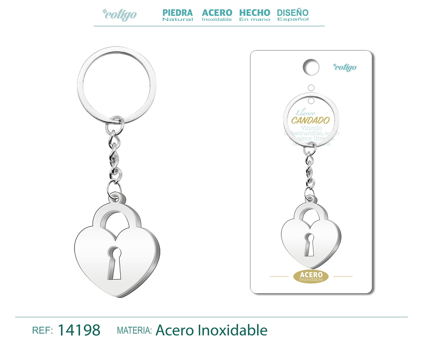 Llavero de Candado Acero