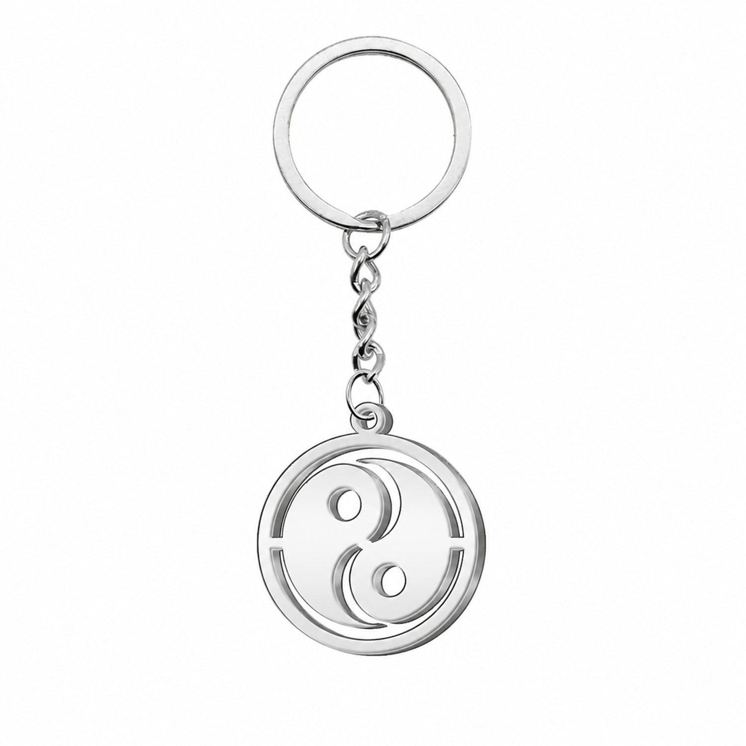 Llavero Yin Yang Acero Inoxidable