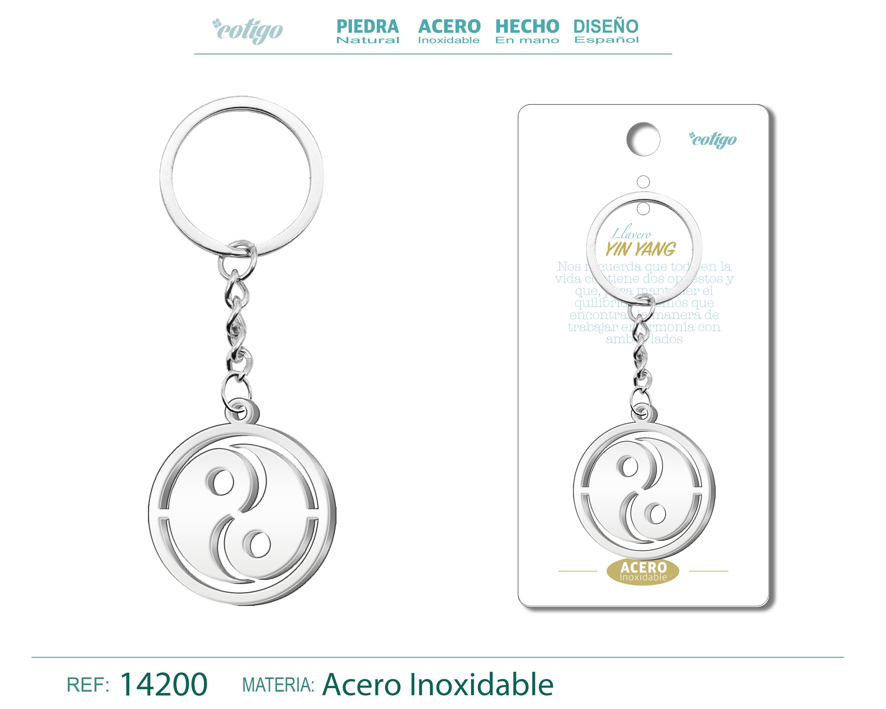 Llavero de Yin Yang Acero - cotigo