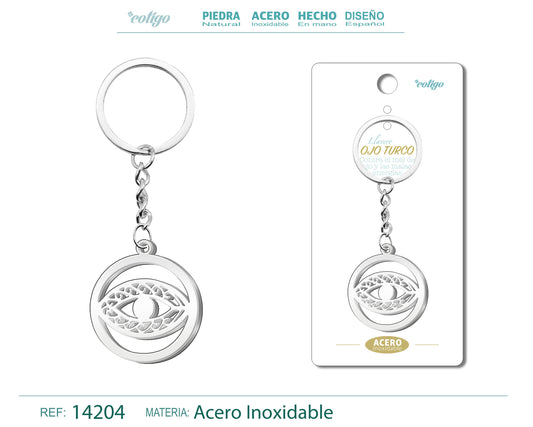 Llavero de Ojo Turco Acero