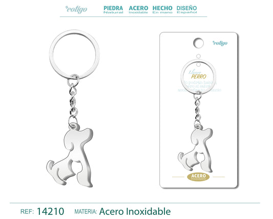 Llavero de Perro Acero