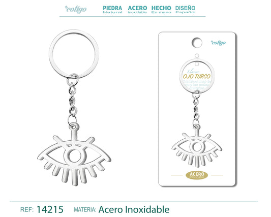 Llavero de Ojo Turco Acero