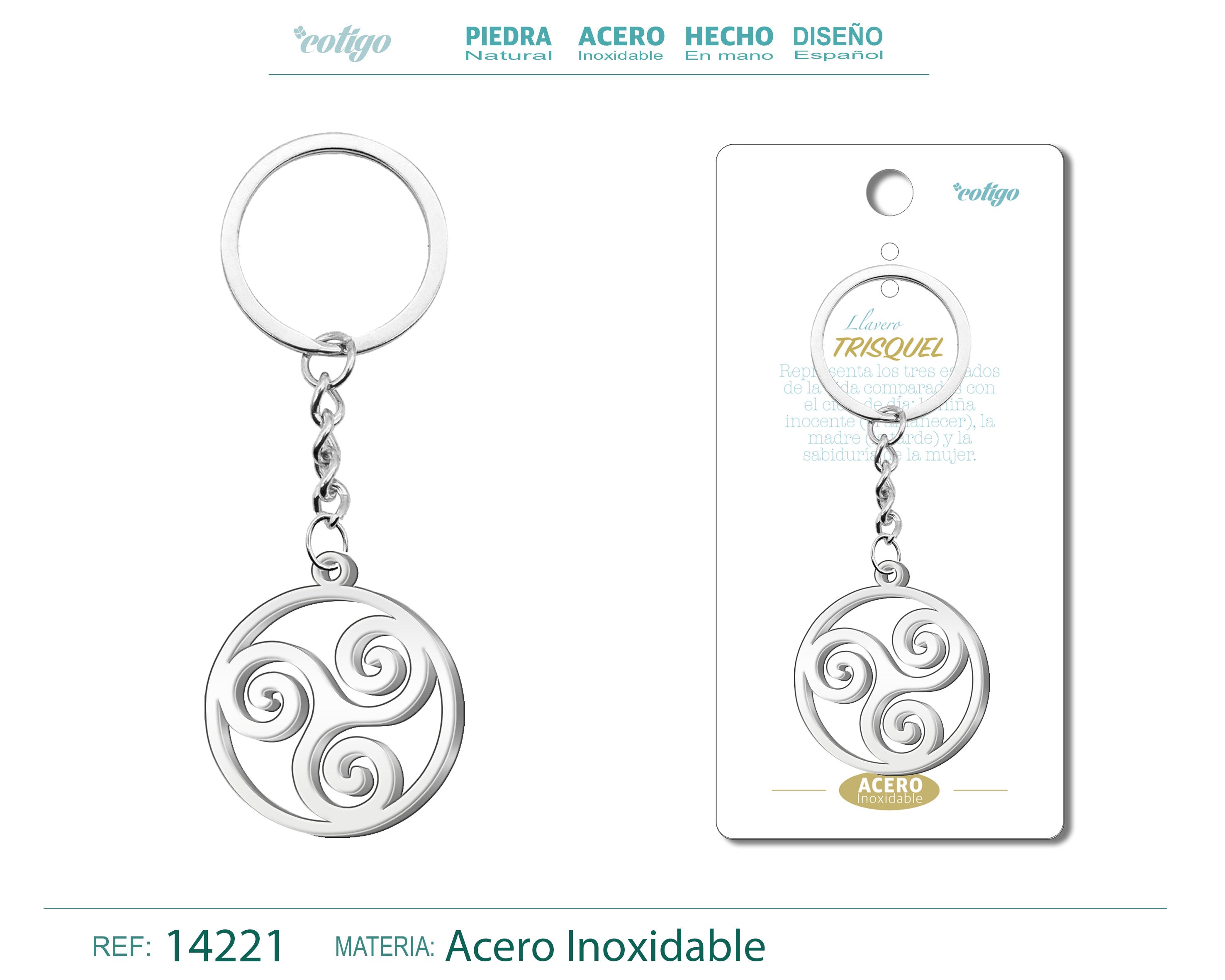 Llavero de Trisquel Acero - cotigo