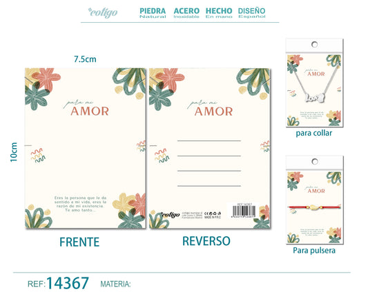 Tarjeta felicitación para Amor