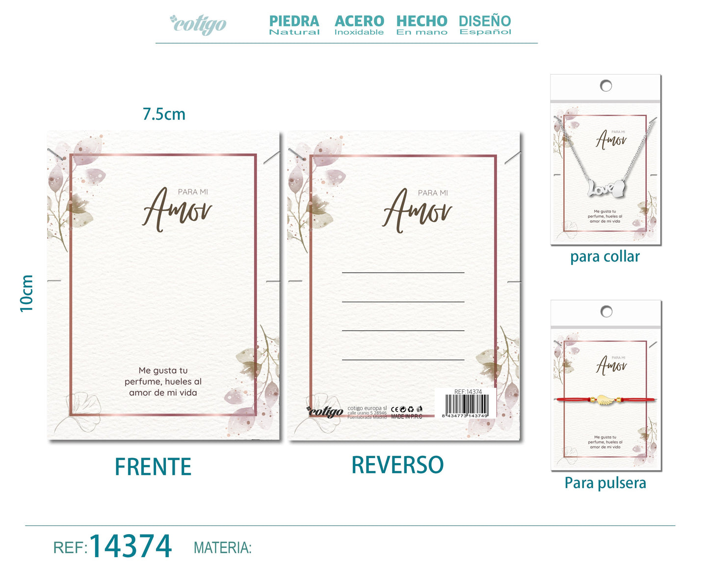 Tarjeta felicitación para Amor