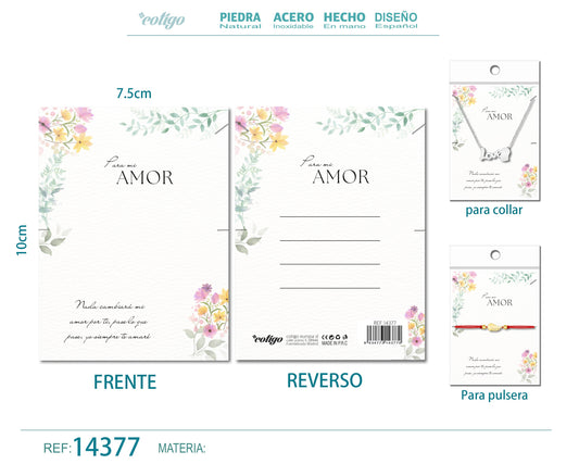 Tarjeta felicitación para Amor