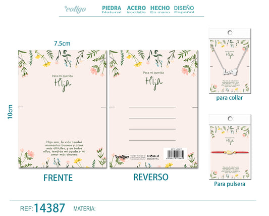 Tarjeta felicitación para Hija