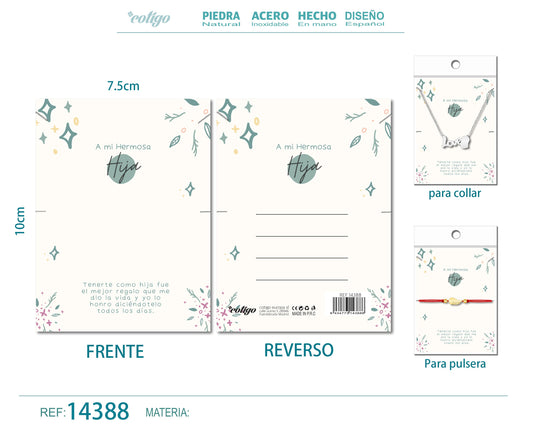 Tarjeta felicitación para Hija