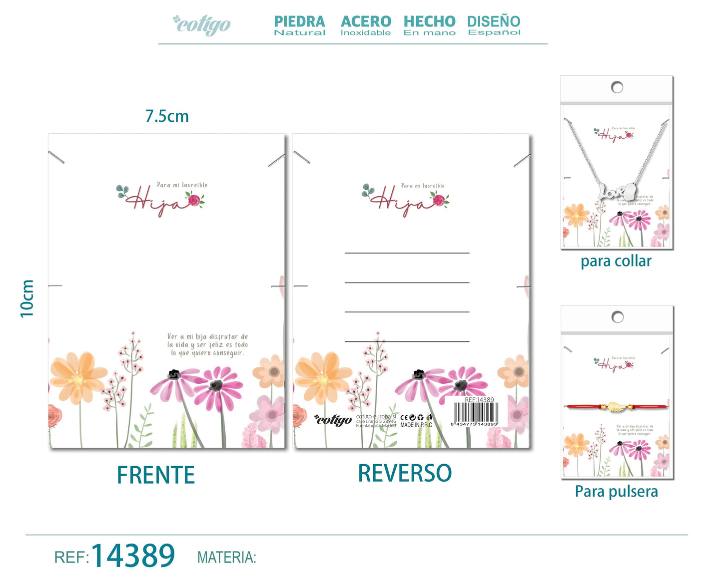 Tarjeta felicitación para Hija