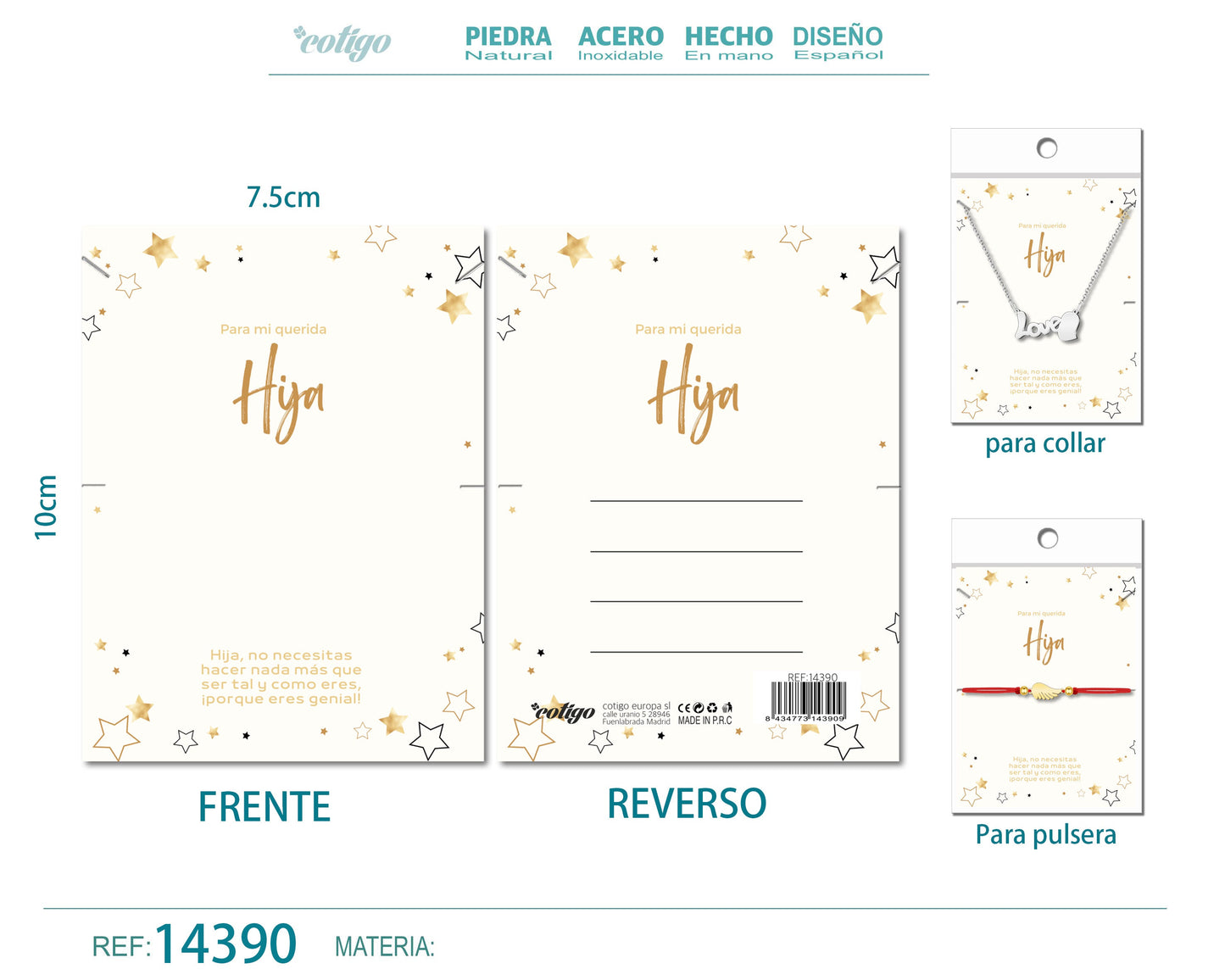 Tarjeta felicitación para Hija