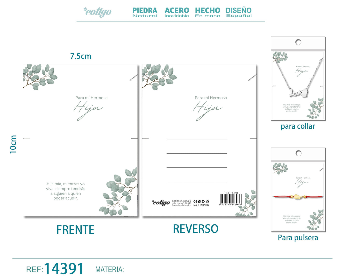 Tarjeta felicitación para Hija