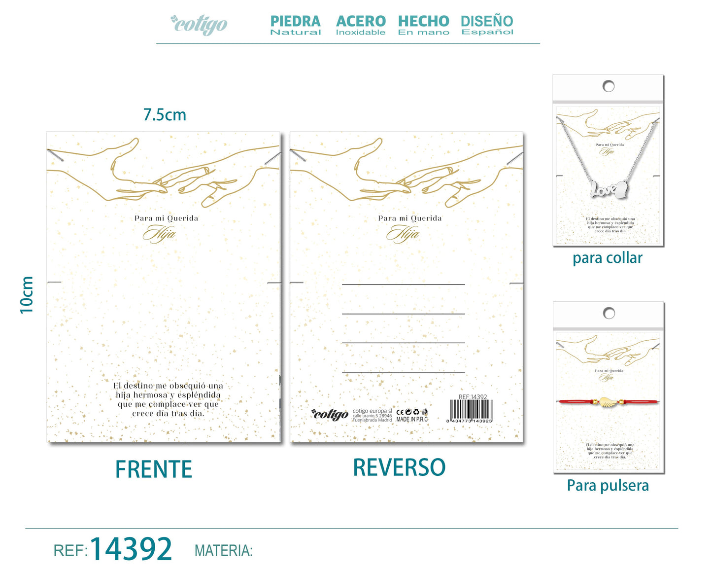 Tarjeta felicitación para Hija