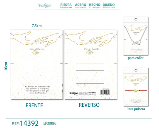 Tarjeta felicitación para Hija