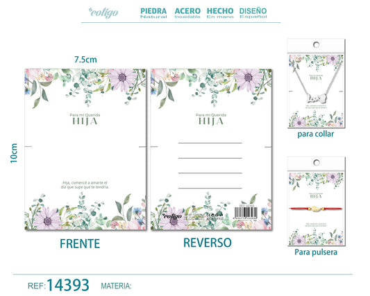 Tarjeta felicitación para Hija