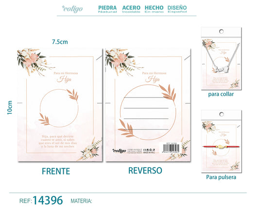 Tarjeta felicitación para Hija