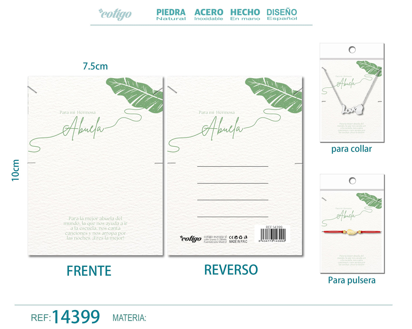 Tarjeta felicitación para Abuela