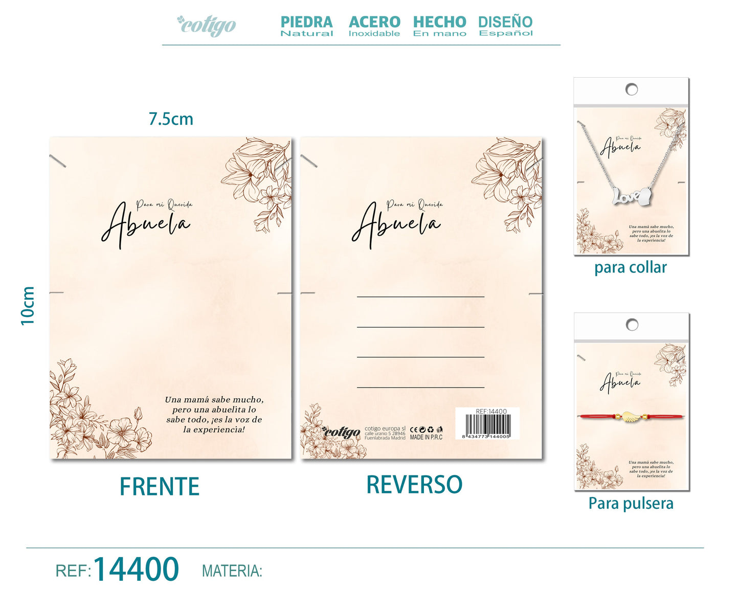 Tarjeta felicitación para Abuela