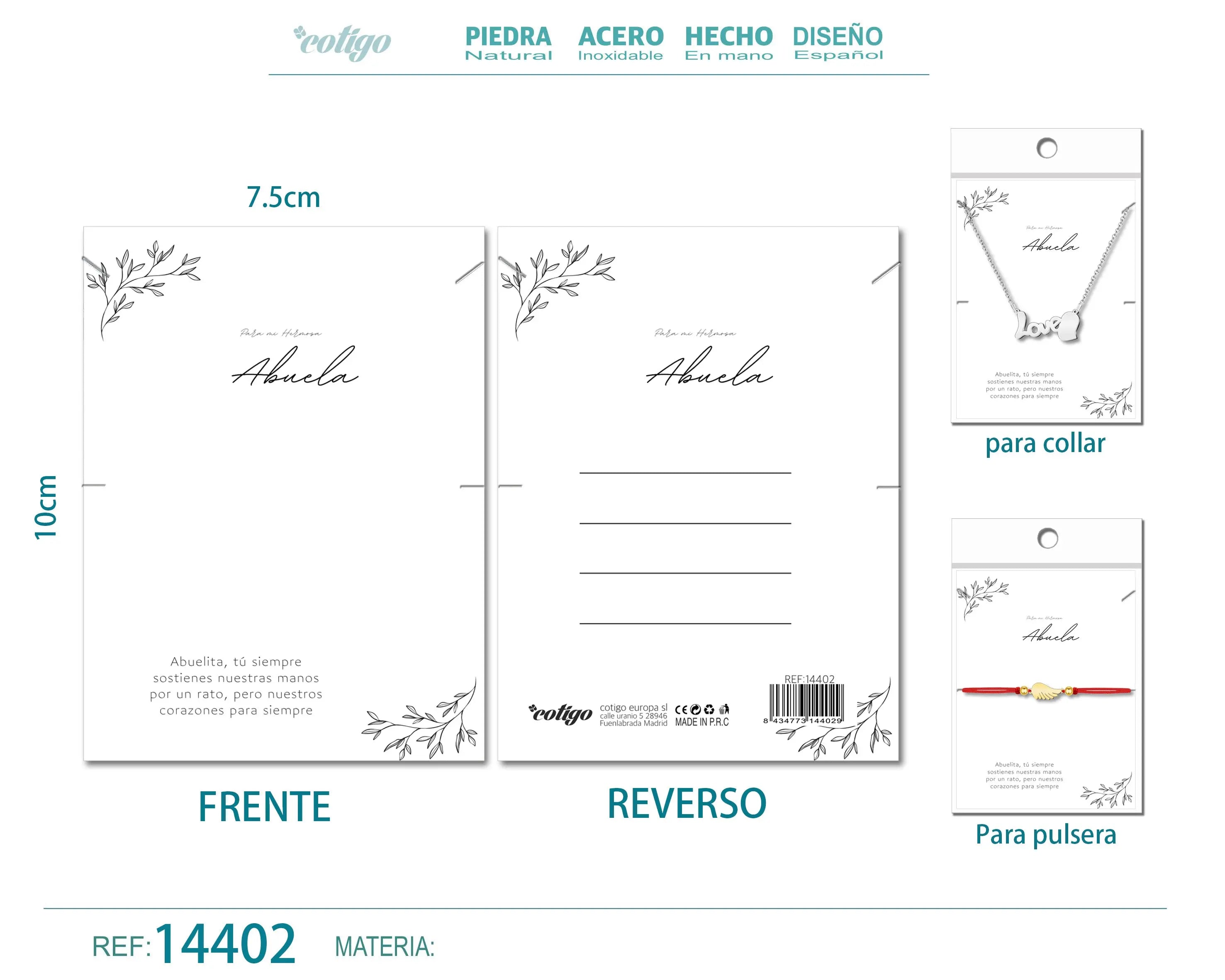 Tarjeta felicitación para Abuela - cotigo