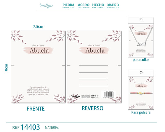 Tarjeta felicitación para Abuela