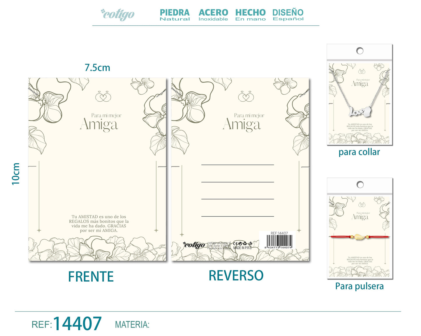 Tarjeta felicitación para Amiga