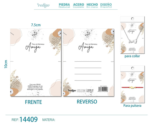 Tarjeta felicitación para Amiga