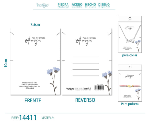 Tarjeta felicitación para Amiga