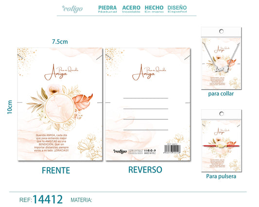 Tarjeta felicitación para Amiga