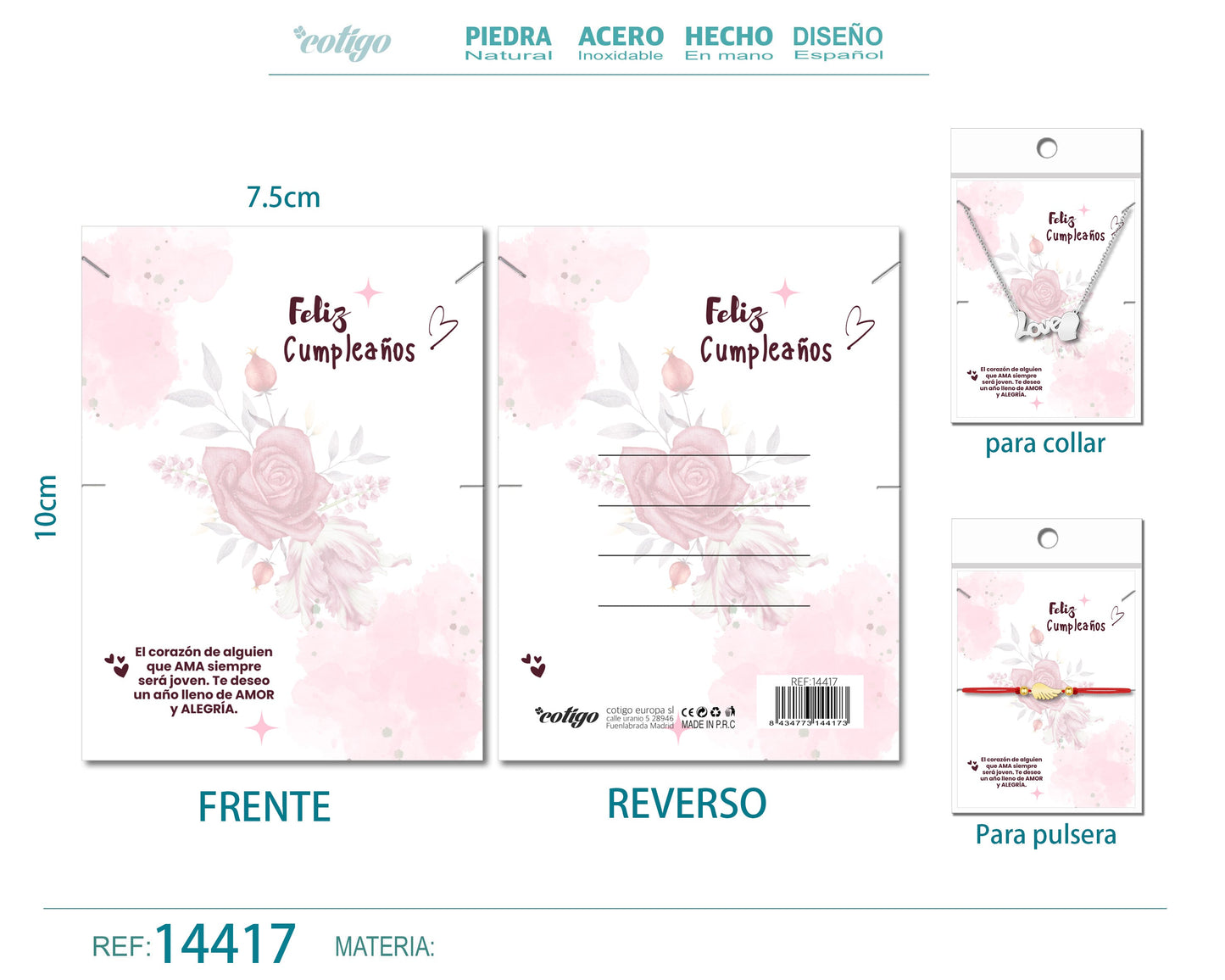 Tarjeta felicitación para Cumplea?o