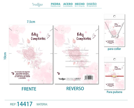 Tarjeta felicitación para Cumplea?o