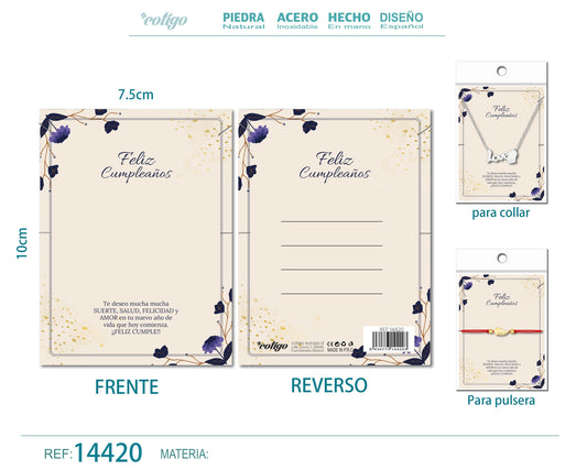 Tarjeta felicitación para Cumplea?o