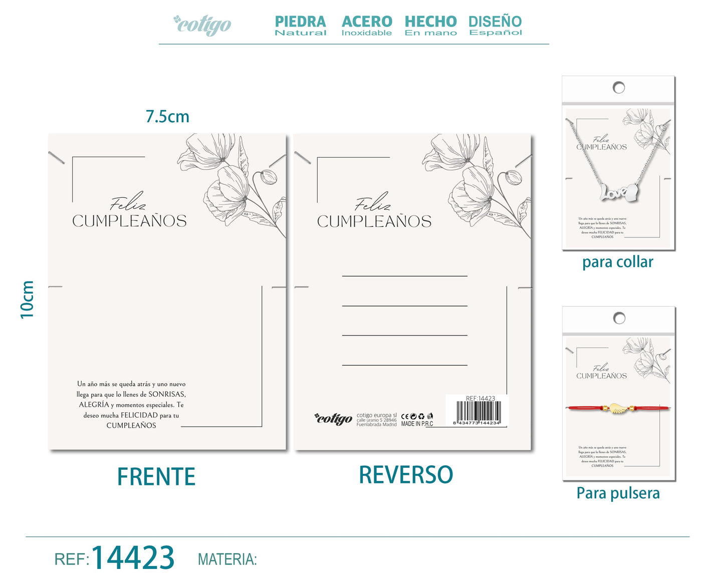 Tarjeta felicitación para Cumplea?o