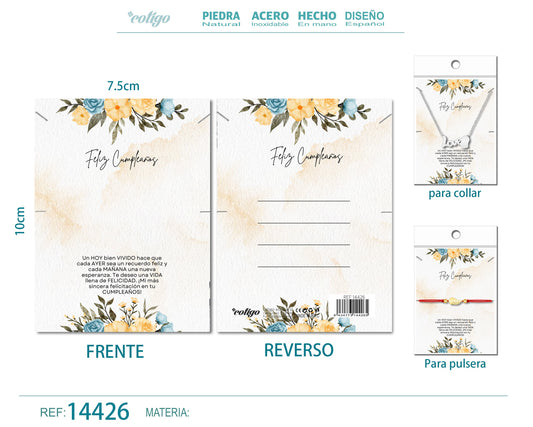 Tarjeta felicitación para Cumplea?o