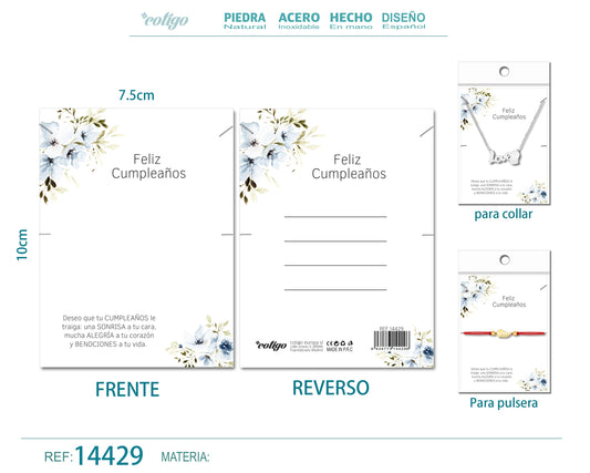 Tarjeta felicitación para Cumplea?o