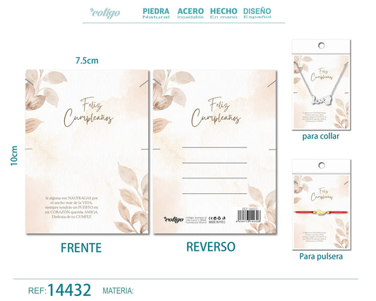 Tarjeta felicitación para Cumplea?o