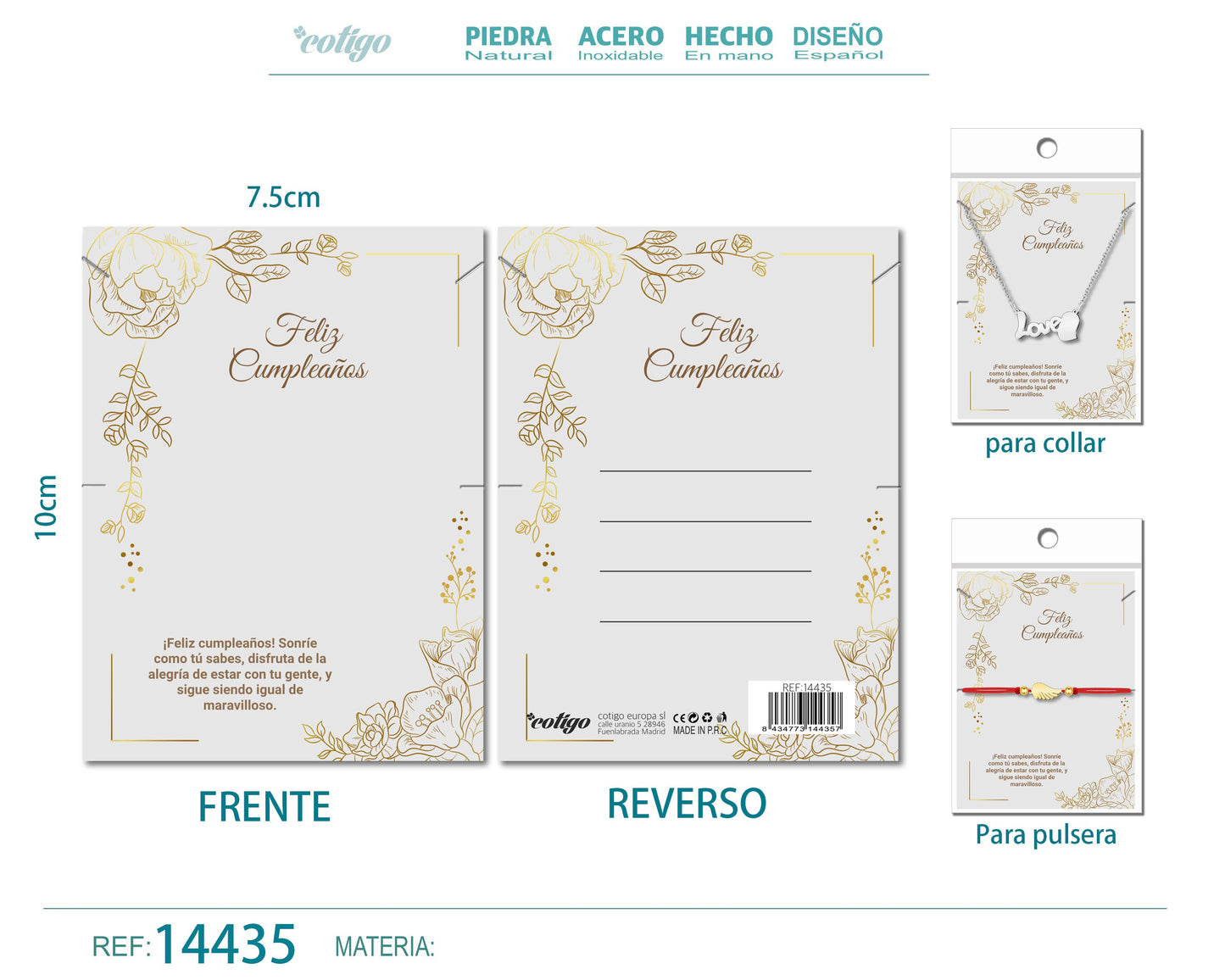 Tarjeta felicitación para Cumplea?o