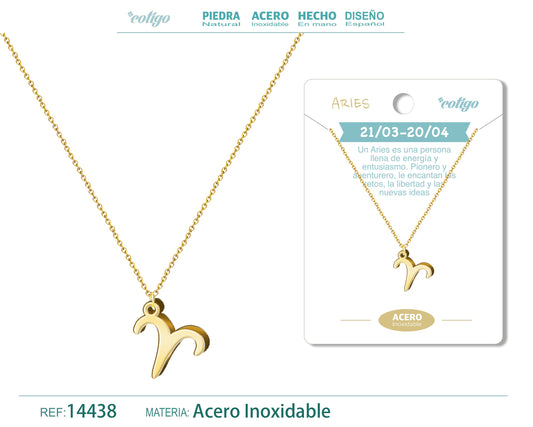 Collar Zodiaco Aries color Dorado