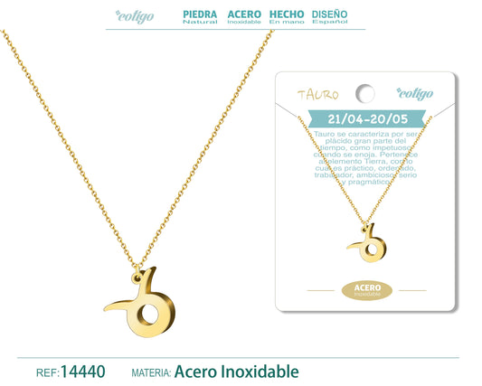 Collar Zodiaco Tarus color Dorado