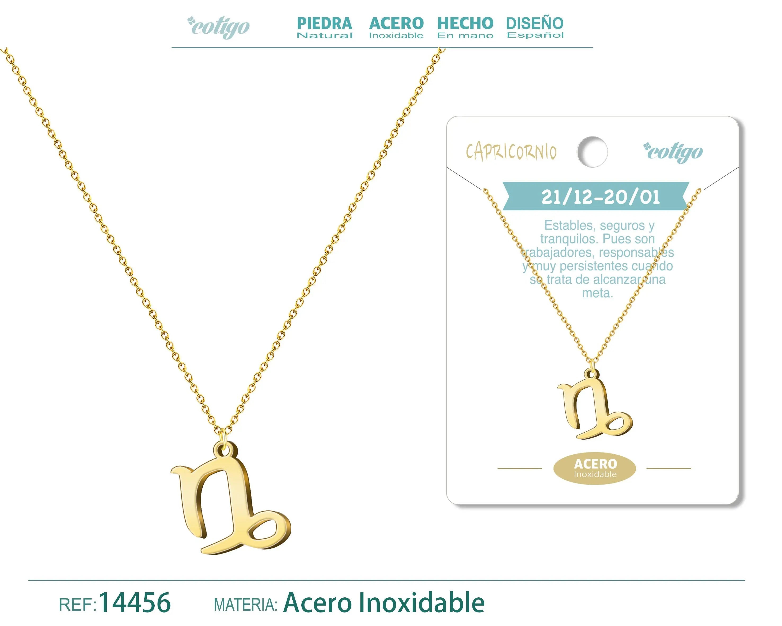 Collar Zodiaco Capricorn color Dorado - cotigo