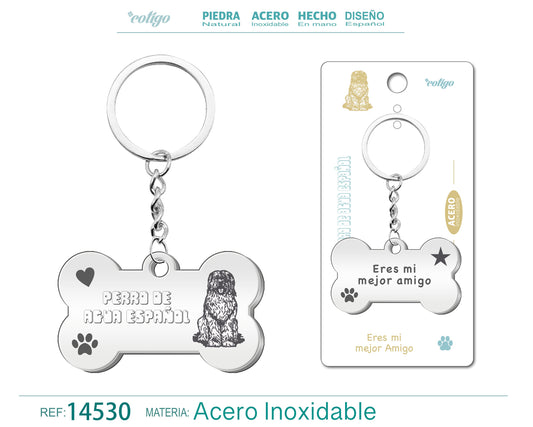 Llavero Acero de Perro Perro de Agua Espa?ol