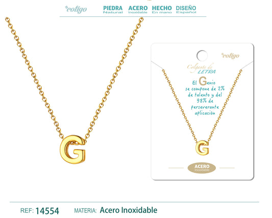 Collar letra G Color Dorado