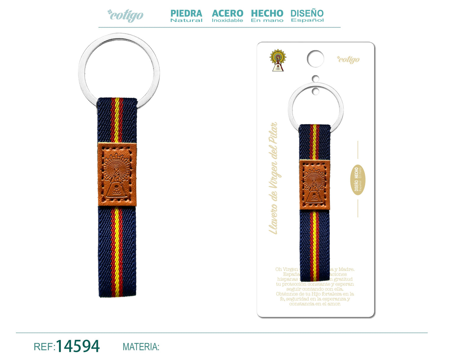 Llavero Virgen del Pilar - Policia nacional