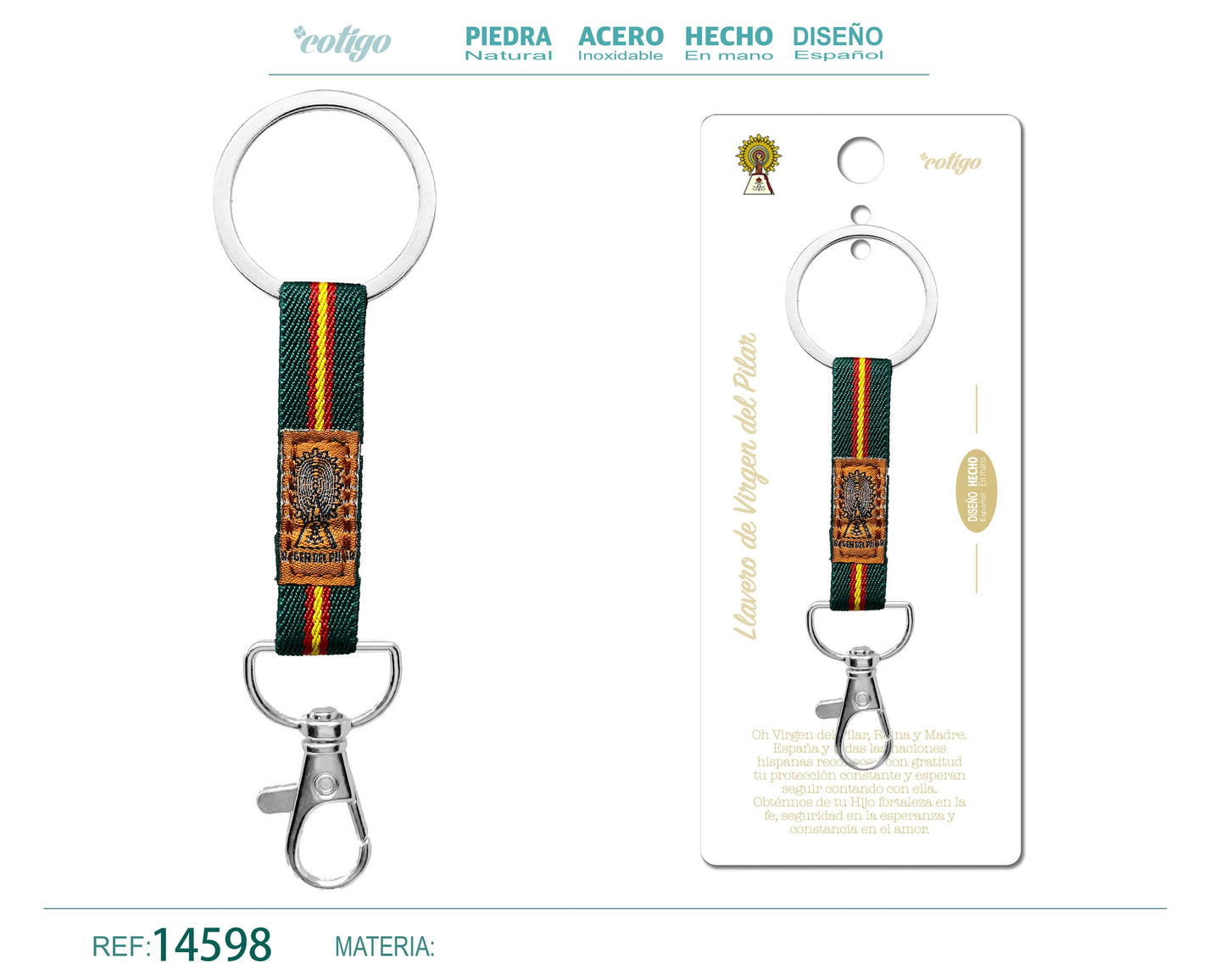 Llavero Virgen del Pilar - Guardia Civil