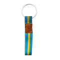 Llavero bandera de Asturias con trisquel en tela y acero inoxidable
