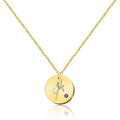 Collar Medalla Flor de Mes de Nacimiento diseño