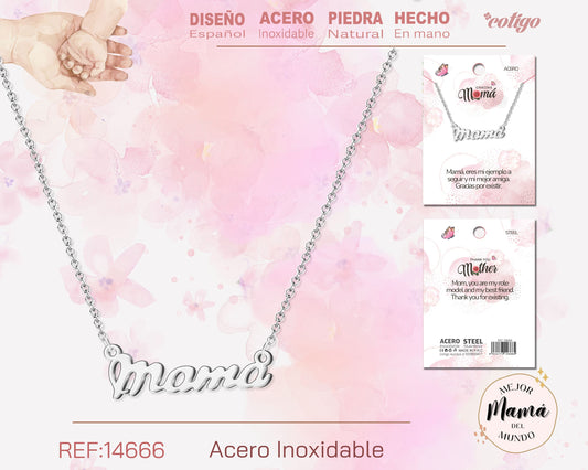 14666-Collar para Mamá color Plateado