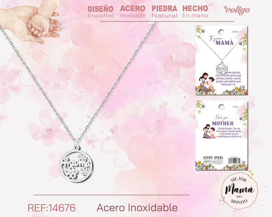 14676-Collar para Mamá color Plateado