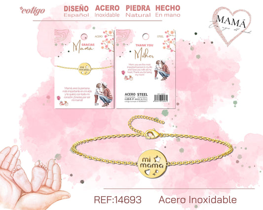 14693-Pulsera para Mamá color Dorado