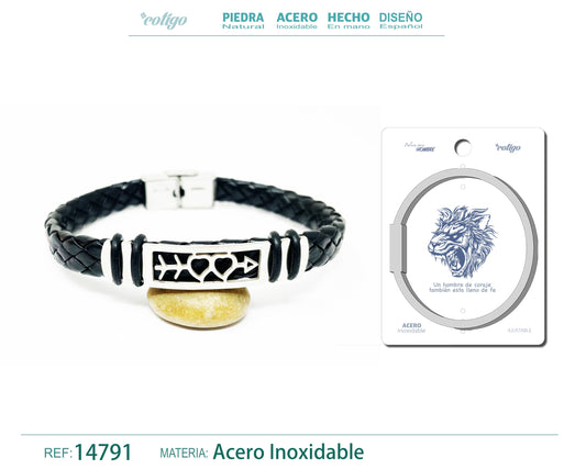 Pulsera Acero con Goma