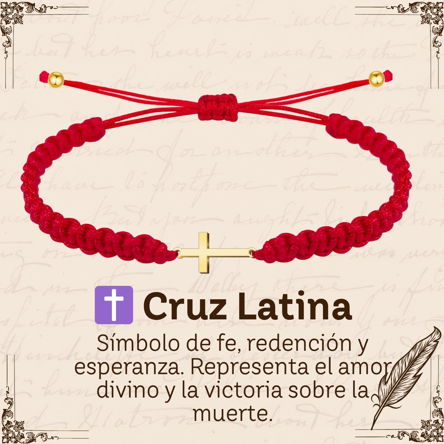 Pulsera Hilo Destino Roja Hecho a Mano 🧵 con Amuleto de Suerte y Protección 🍀 en Acero Inoxidable 💎
